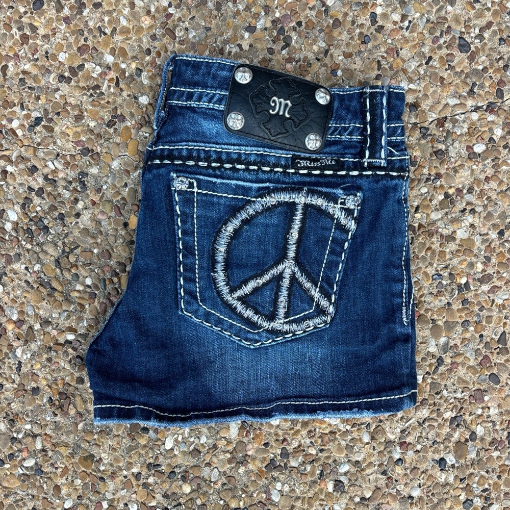 Miss Me Blue Denim Shorts